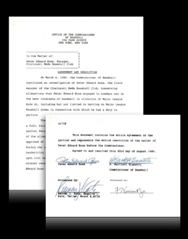 The Document that Banned Pete Rose From Baseball